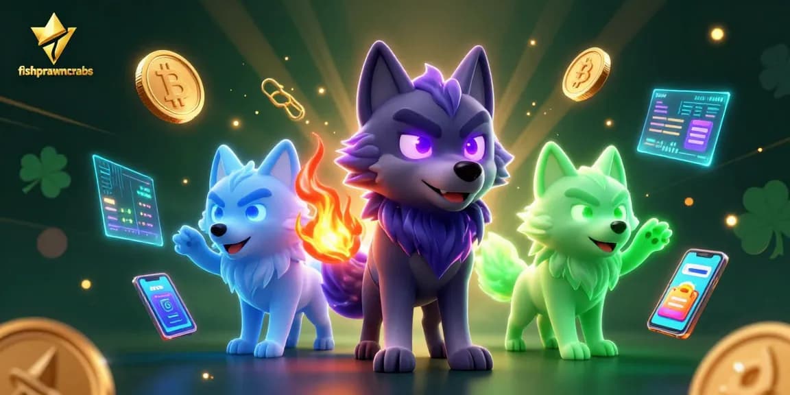 Engage in thrilling fishprawncrabs casino games with digital wolves under shimmering coins.