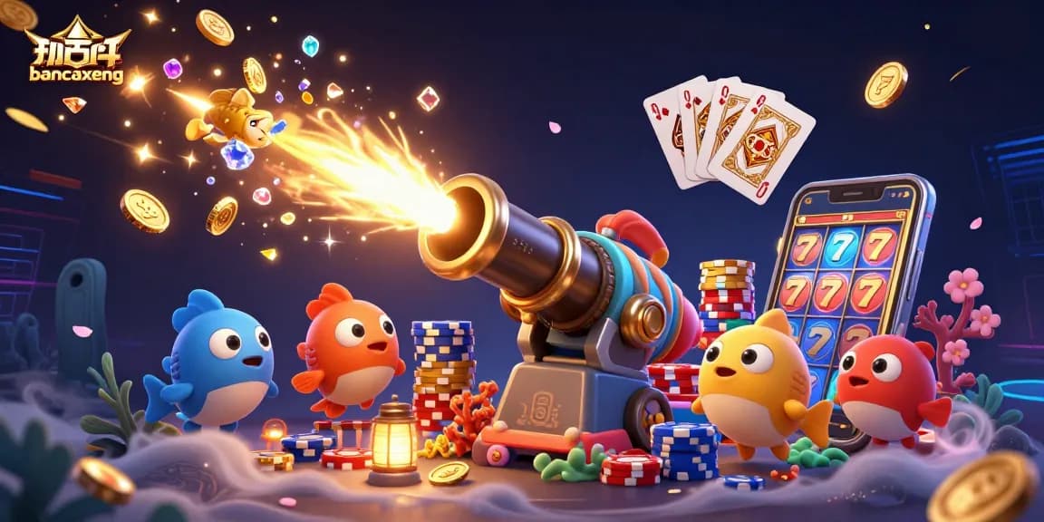 Experience thrilling fish shooting action with bancaxeng's dynamic game elements and vibrant graphics.