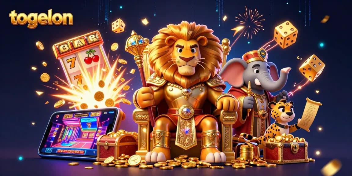 Experience exciting gaming with togelon and a vibrant 3D illustration of a fierce king, rich themes, and dynamic prizes.