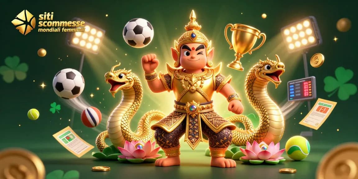 Esplora i migliori siti scommesse mondiali femminili con un'illustrazione vivace e dettagliata in 3D.