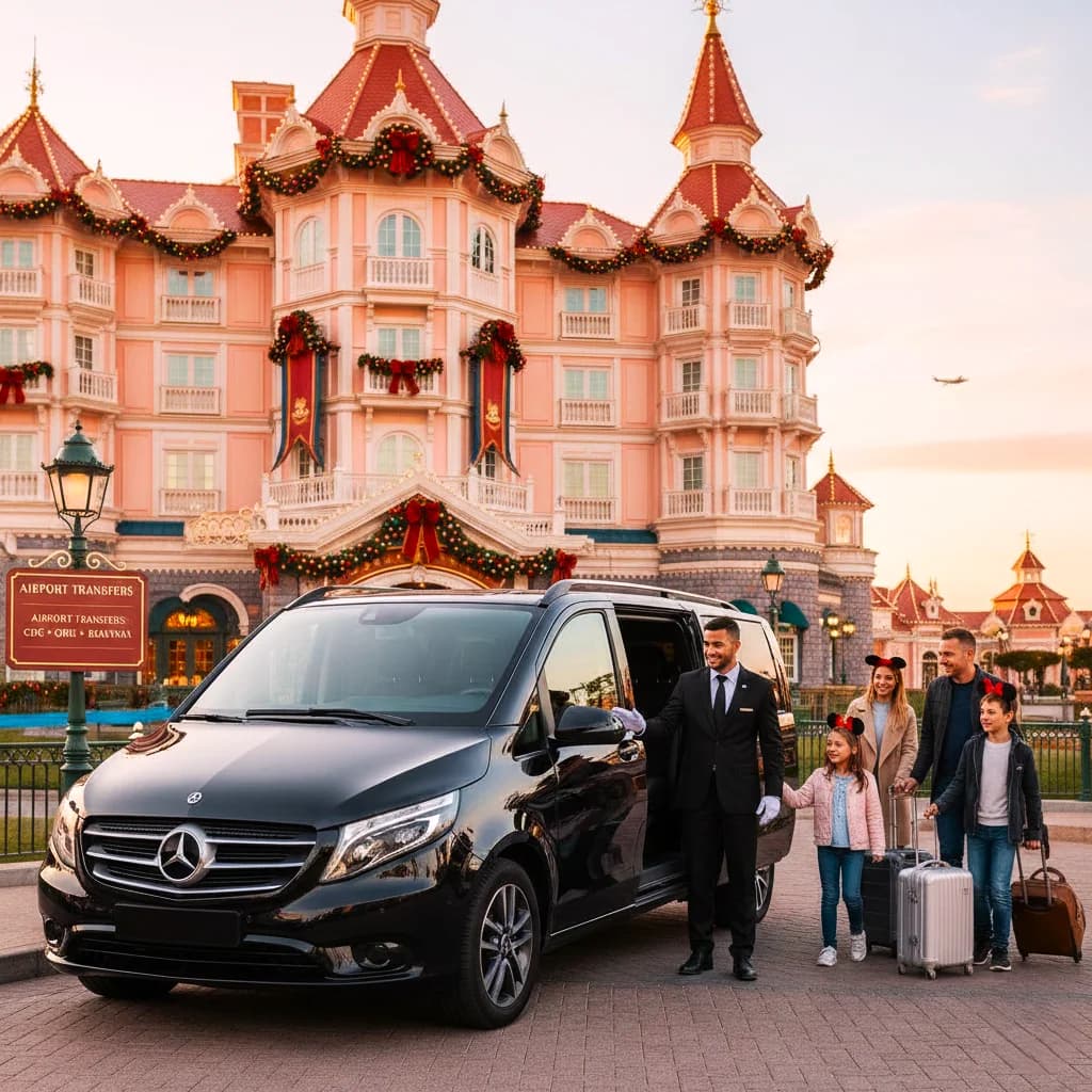 24/7 Transfers from paris airport to disneyland with Door-to-Door Service