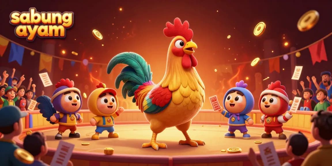 Experience the thrill of sabung ayam with a vibrant fighting scene full of energy and excitement