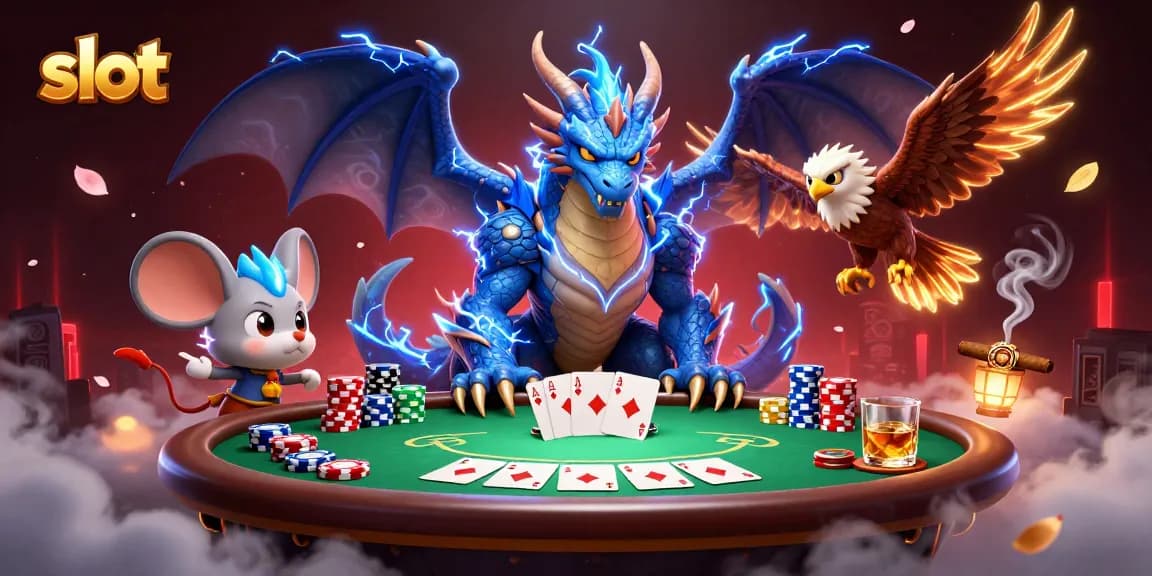 Spin the reels for luck in this vibrant slot-themed casino illustration featuring dynamic characters.