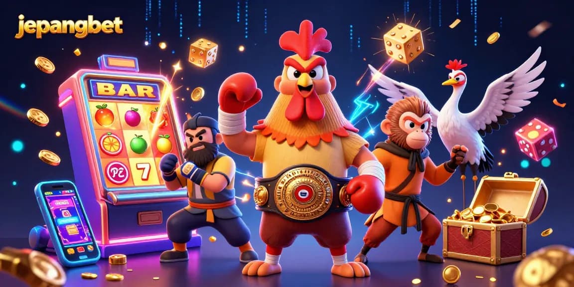 Experience thrilling gameplay with Jepangbet's dynamic online casino atmosphere featuring vibrant characters.