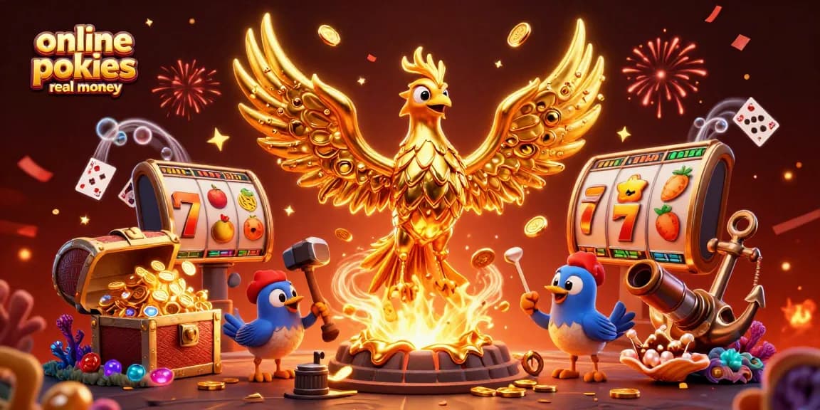 Experience thrilling online pokies real money with golden phoenix and dynamic casino elements.