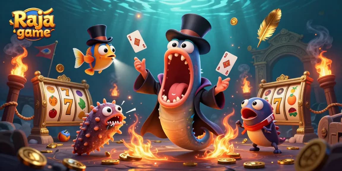 Experience thrilling Raja game action featuring magical sea creatures in a vibrant casino setting.
