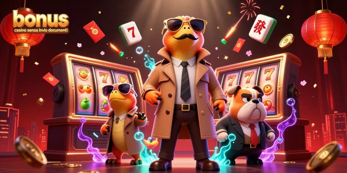 Gioca e vinci con il bonus casino senza invio documenti in questa illustrazione vivace e dinamica.
