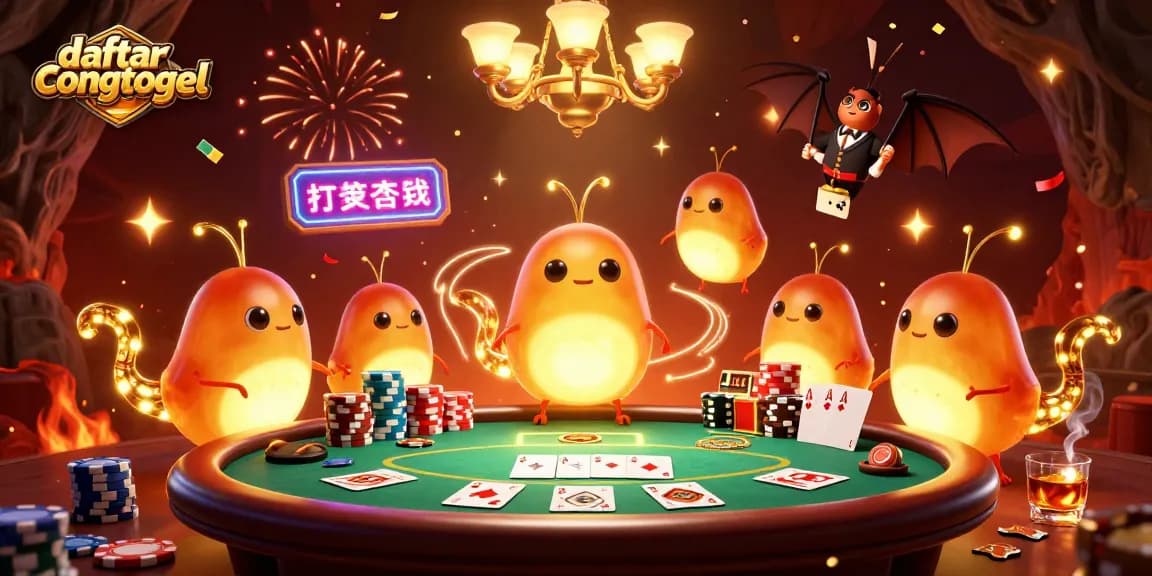 Play exciting games at daftarcongtogel with glowing glowworms illuminating a vibrant cave casino