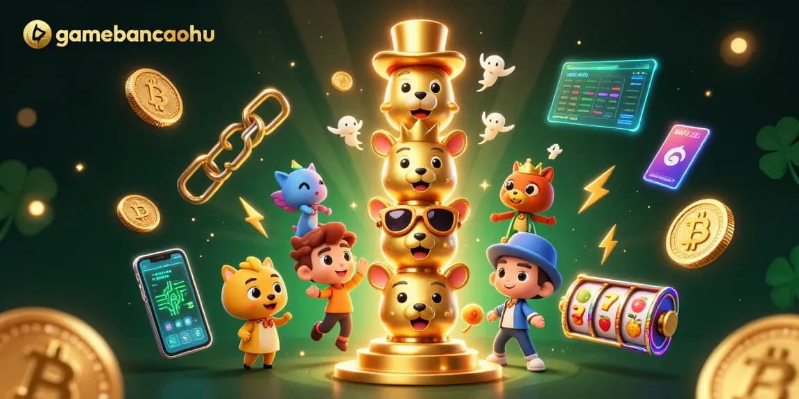 Engage with gamebancanohu's vibrant 3D casino world featuring Bitcoin and Ethereum coins.