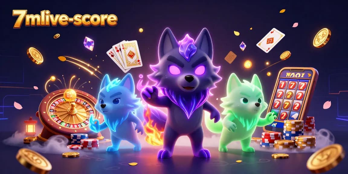 Experience the thrill of 7mlive-score with a dynamic scene of animated casino excitement.