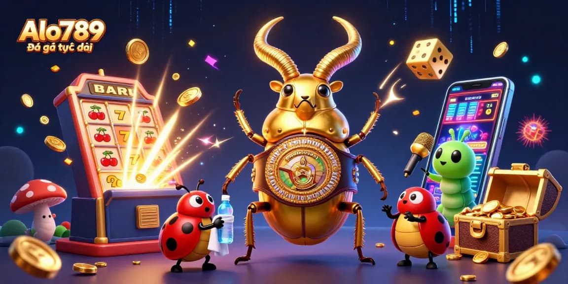 Alo789 Đá gà trực tiếp provides thrilling betting experience with dynamic characters and vibrant casino elements.