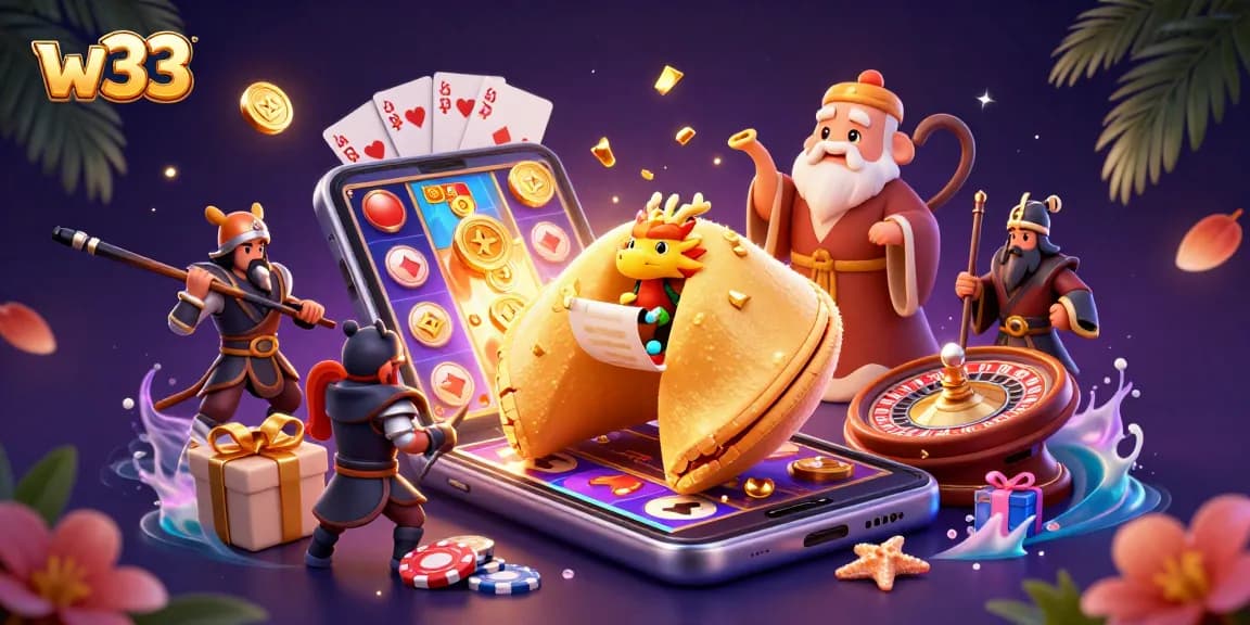 Experience engaging gameplay with w33 pokies featuring a vibrant casino scene bursting with action