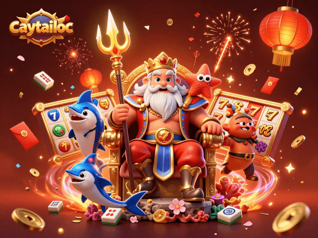Join the excitement of caytailoc with 3D animated characters as they spin the jackpot reels.