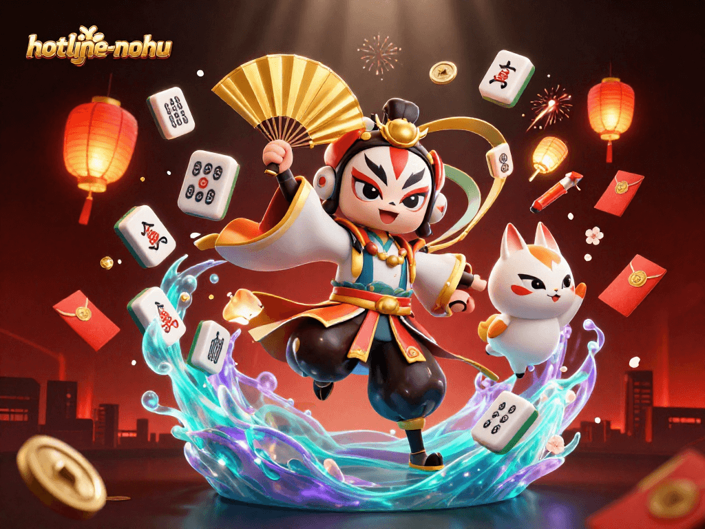Experience hotline-nohu with vibrant characters and dynamic gambling elements in a richly illustrated scene.