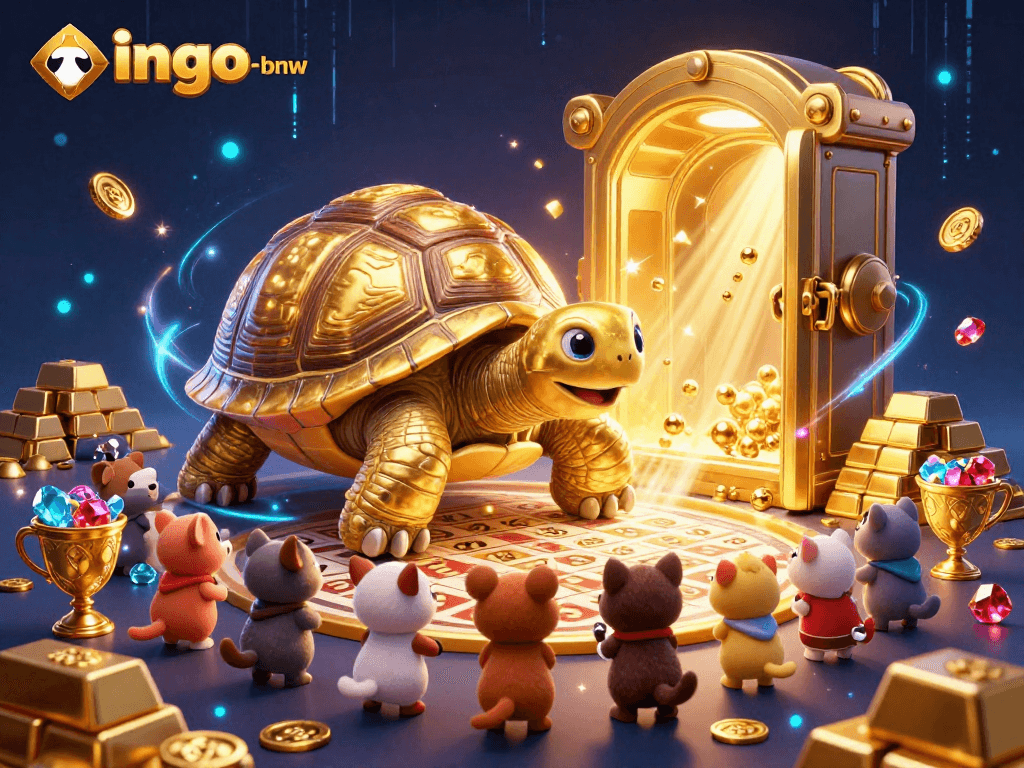 Engage with bingo-bnw's exciting bingo experience, featuring a dynamic golden tortoise bingo machine.