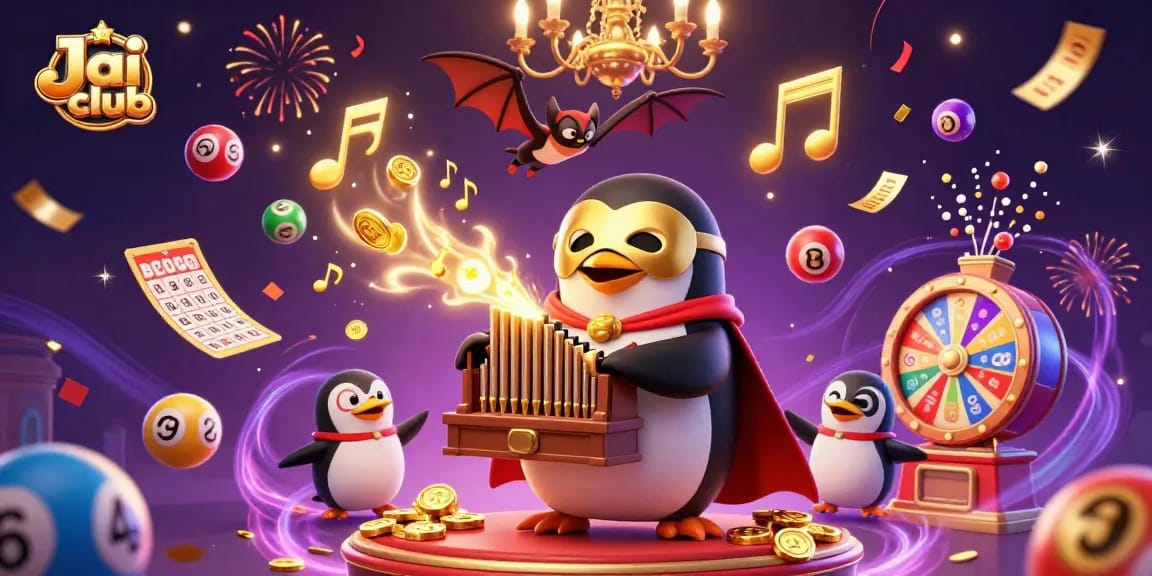 Experience the excitement of Jai club with thrilling colorful lottery elements and casino characters