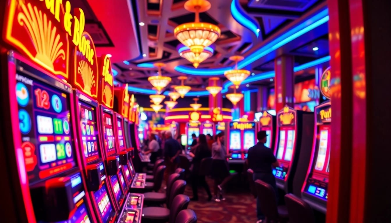 Experience the thrilling environment of slot gambling with vibrant casino slot machines.