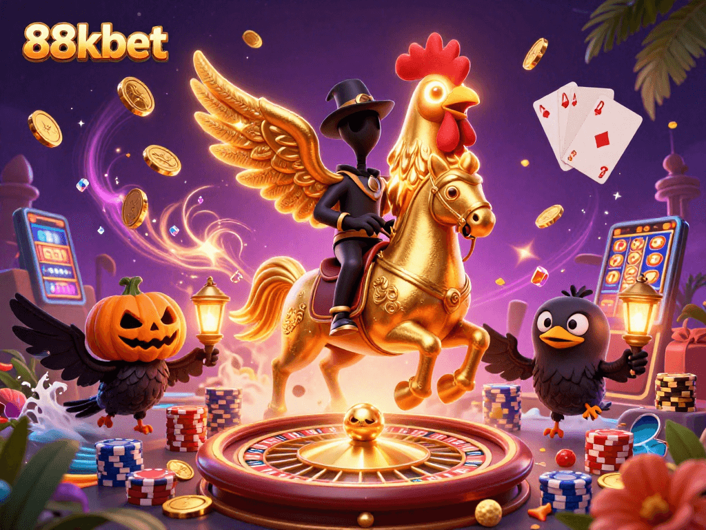 Experience the thrill of winning at 88kbet with golden rooster and casino magic.
