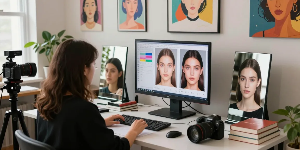 Exploring the attractive test in a professional facial analysis workshop, showcasing beauty metrics and analysis.