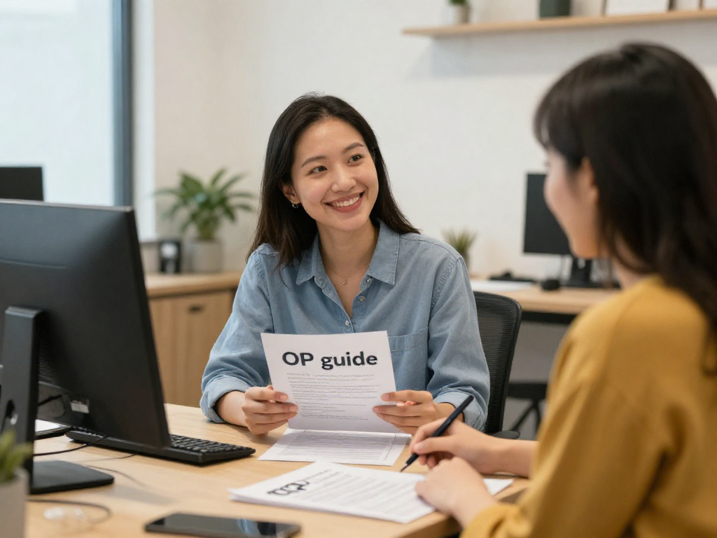 "Trusted 오피 service provider assisting clients in a welcoming office space."