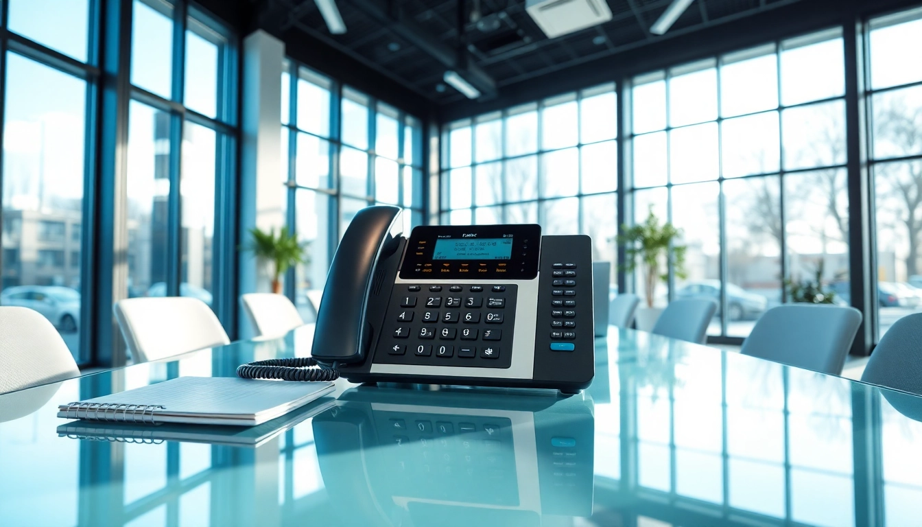 Showcasing a voip phone system uk in a professional office, a symbol of modern communication.