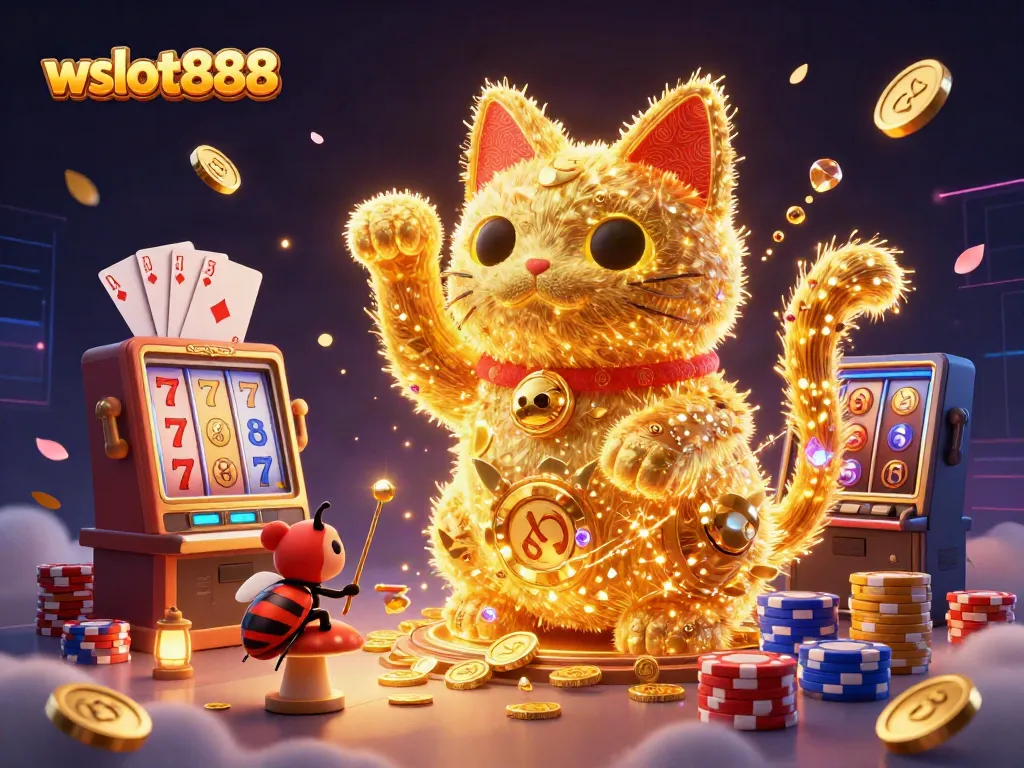 Menangkan jackpot dengan wslot888 dalam ilustrasi 3D penuh warna di dunia kasino.