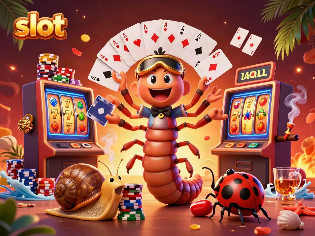 Permainan slot dengan dealer unik dan simbol keberuntungan, menghibur pemain di meja.