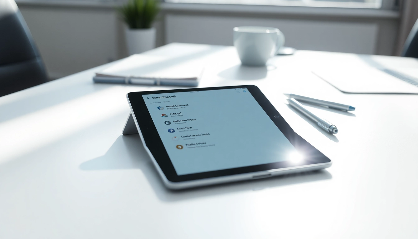 Enhance productivity with AI assistant SMS scheduling displayed on a digital device.