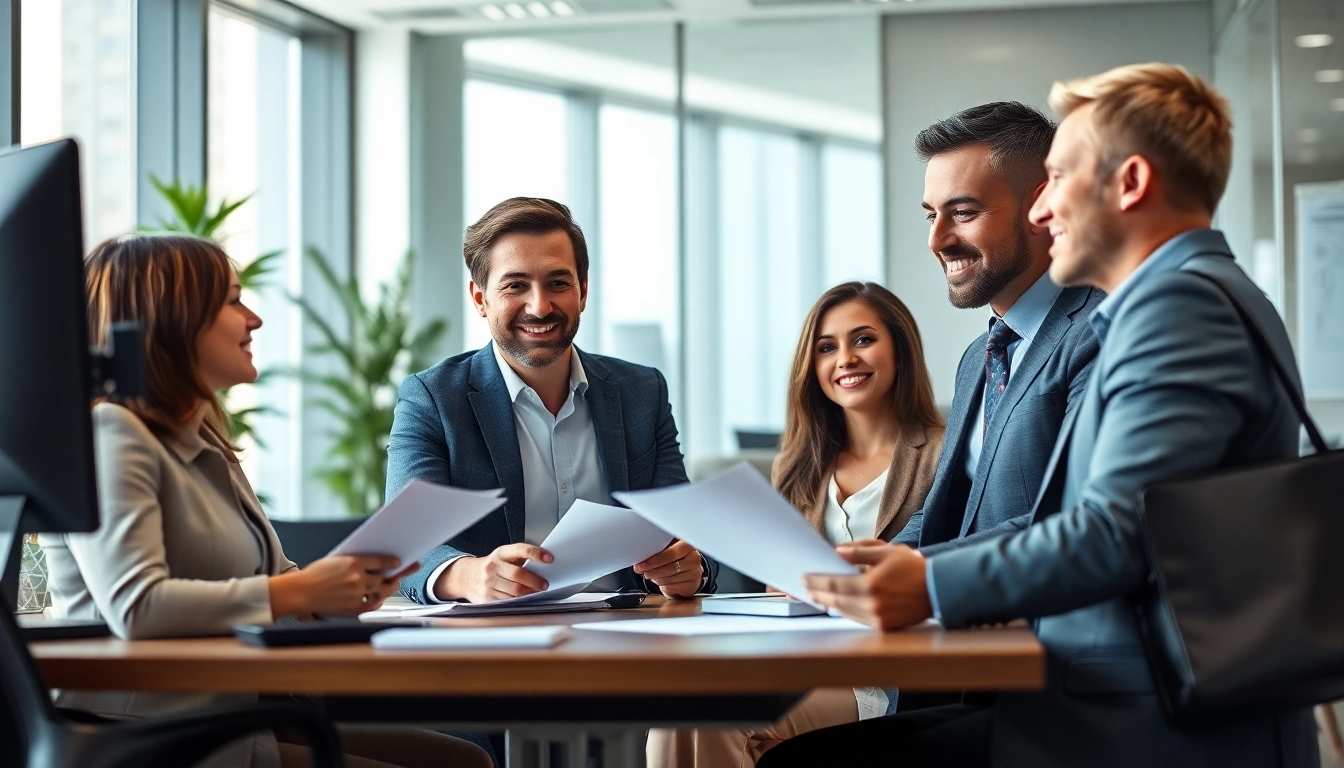 Engaging professionals providing reliable Title Insurance Services in a modern office.