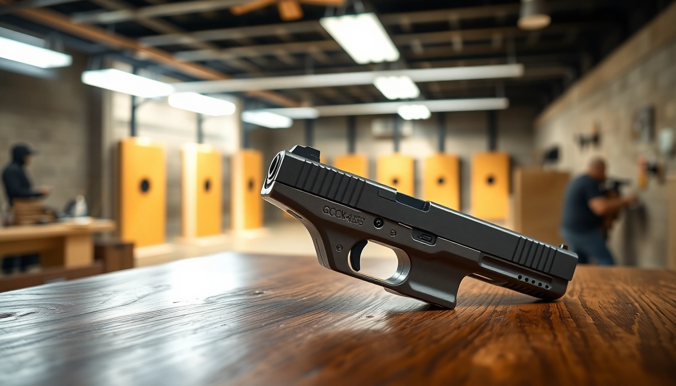 Explore the glock 48 mos slide, emphasizing its sleek design and craftsmanship in a compelling close-up.