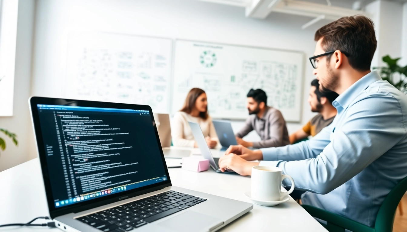 Developers collaborating on Headless Shopify development projects in a modern workspace.