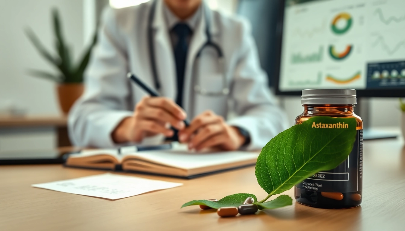 Reviewing recommended astaxanthin dosage with nutritionist's guidance in a modern setting.