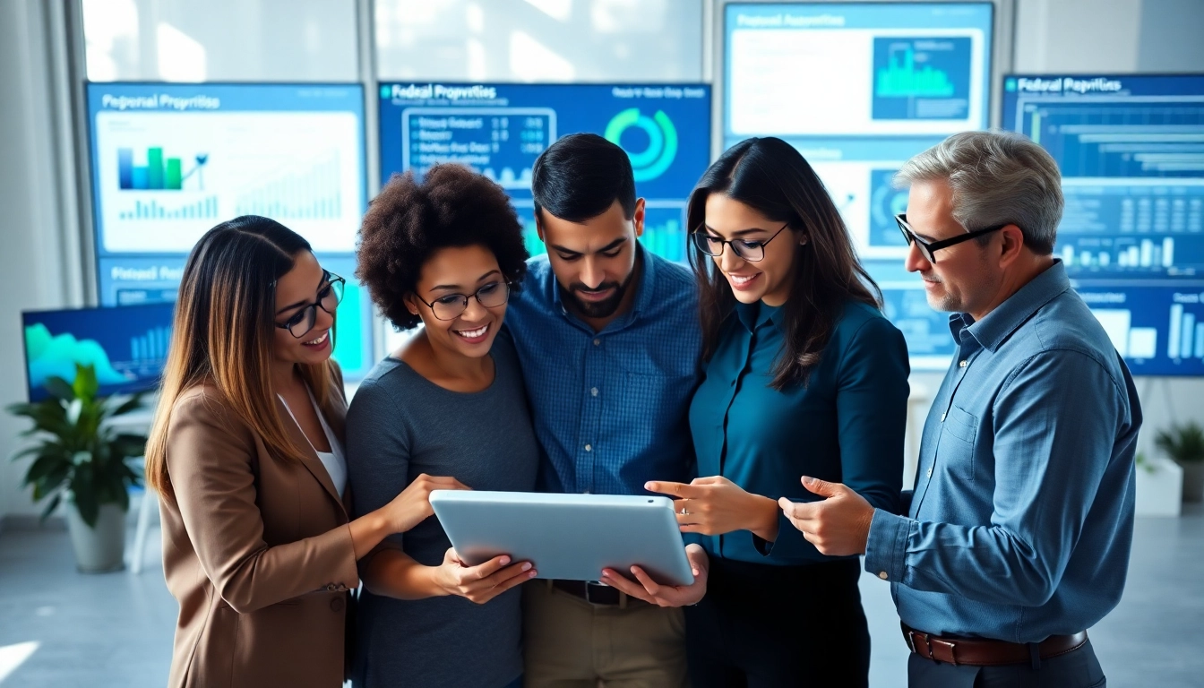 Teams efficiently handle federal proposal automation in a modern office during project collaboration.