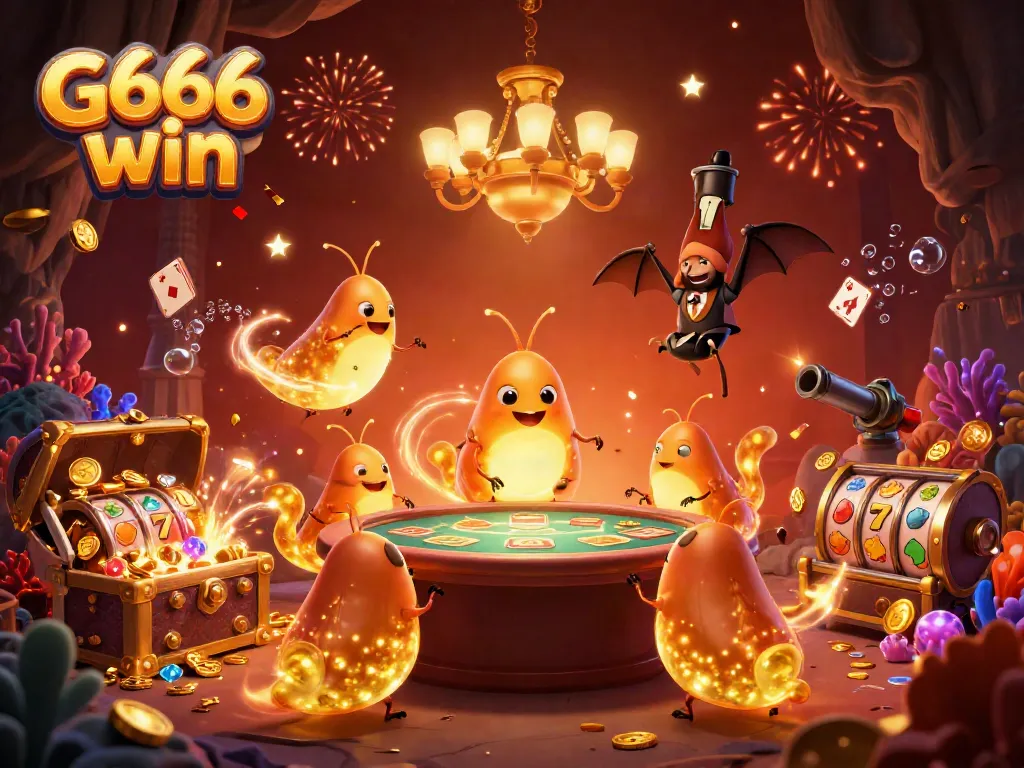 Illuminate your gaming experience with the vibrant G666 win glowworm casino scene.