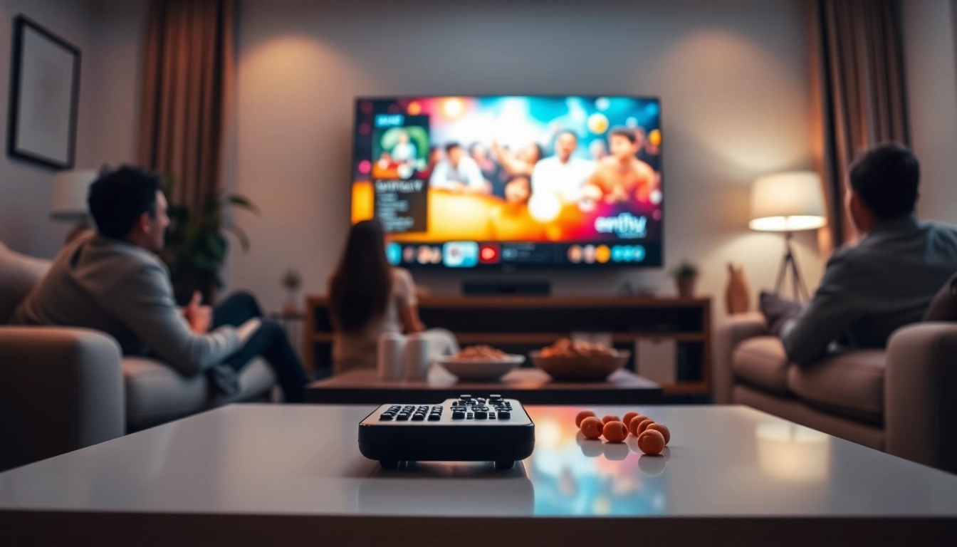 Engage with your iptv free trial experience in a cozy living room setting.