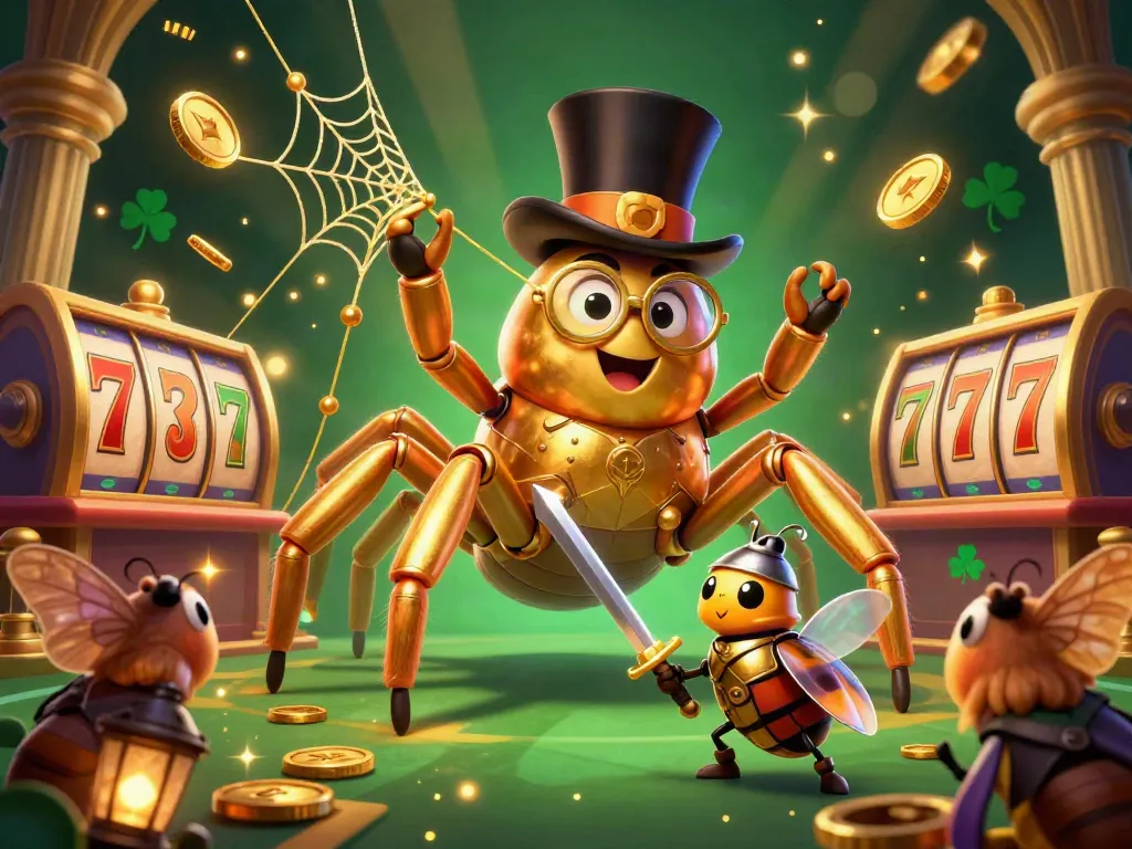 Engage with thrilling slot online adventures in a vibrant 3D casino scene featuring unique characters and dynamic elements.
