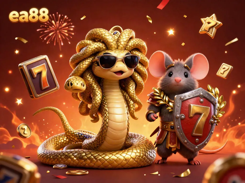 ea88 chiến thắng với Medusa dễ thương và chiến binh chuột trong sòng bạc.